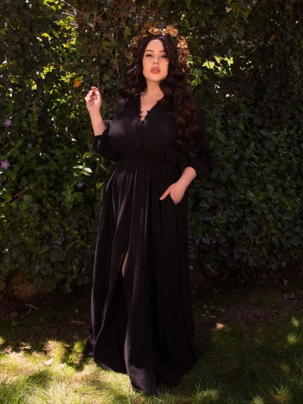 La Femme en Noir Coven Maxi Tunic Dress - Picture 5 of 16
